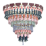 Люстра круглая с декором из разноцветных элементов в виде листьев Changing Seasons варинант исполнения - 1 | Loft Concept в Рязани