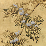 Обои ручная роспись Silk Tree Original colourway on Gold Bullion gilded paper варинант исполнения - 2 | Loft Concept в Рязани