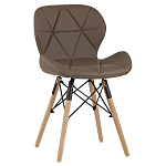 Стул с коричневым сиденьем из экокожи JEROEN варинант исполнения - 1 | Loft Concept в Рязани