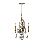 Люстра с 4-мя лампами и стеклянными подвесками в классическом стиле Feiss варинант исполнения - 2 | Loft Concept в Рязани