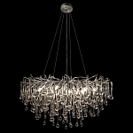 Люстра подвесная с прозрачными стеклянными подвесками в форме капель Диаметр 80 см Droplet Chandelier варинант исполнения - 3 | Loft Concept в Рязани