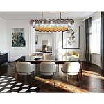 Люстра овальная с каскадом из разноцветных круглых подвесов Key Lustar варинант исполнения - 2 | Loft Concept в Рязани