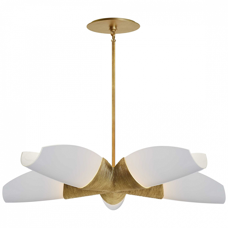 Люстра UTOPIA MEDIUM 5 ARM CHANDELIER Золотой Белый Люстра UTOPIA MEDIUM 5 ARM CHANDELIER Золотой Белый в Рязани | Loft Concept