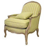 Кресло Ava Classical Armchair green striped flax варинант исполнения - 3 | Loft Concept в Рязани