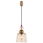 Подвесной светильник со стеклянным плафоном янтарного цвета Prestige варинант исполнения - 2 | Loft Concept в Рязани