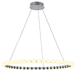Люстра светодиодная кольцевая с круглыми плафонами белого цвета PEARLS Suspension 80 варинант исполнения - 2 | Loft Concept в Рязани
