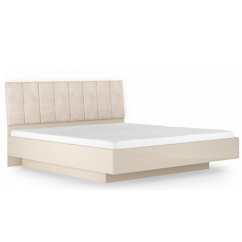 Кровать двуспальная с подъёмным основанием Satin Furniture 2 Бежево-серый Кровать двуспальная с подъёмным основанием Satin Furniture 2 Бежево-серый в Рязани | Loft Concept