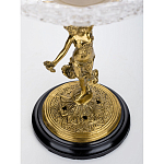 Чаша стеклянная прозрачная на бронзовой подставке с фигуркой девушки Eden Garden варинант исполнения - 4 | Loft Concept в Рязани