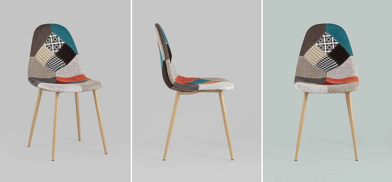 Стул Archie Chair Разноцветный Печворк Стул Archie Chair Разноцветный Печворк - Loft-Concept в Рязани