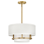 Потолочный светильник с двухслойным белым текстильным абажуром Hinkley варинант исполнения - 15 | Loft Concept в Рязани