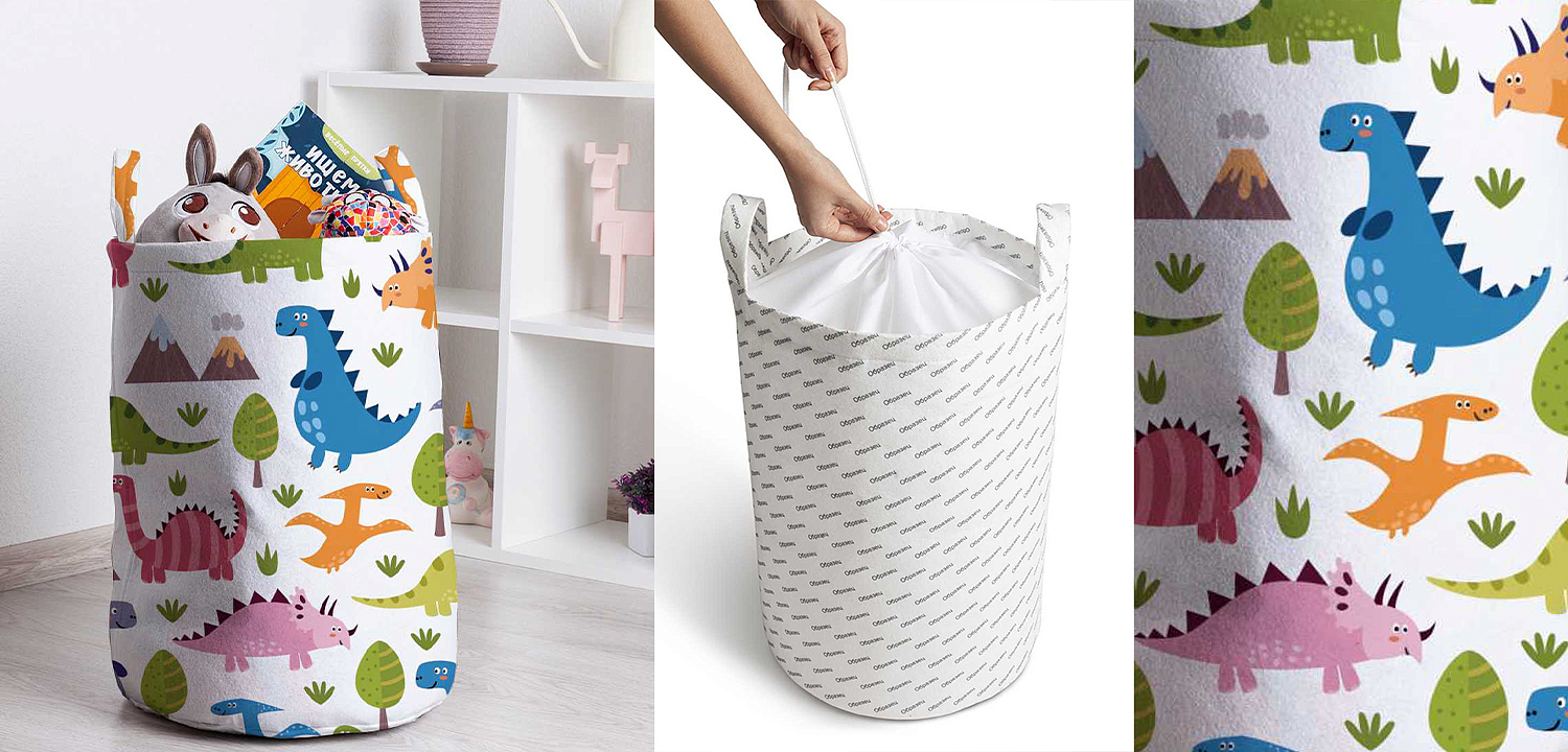 Корзина Colored Dinosaurs Basket Корзина Colored Dinosaurs Basket - Loft-Concept в Рязани