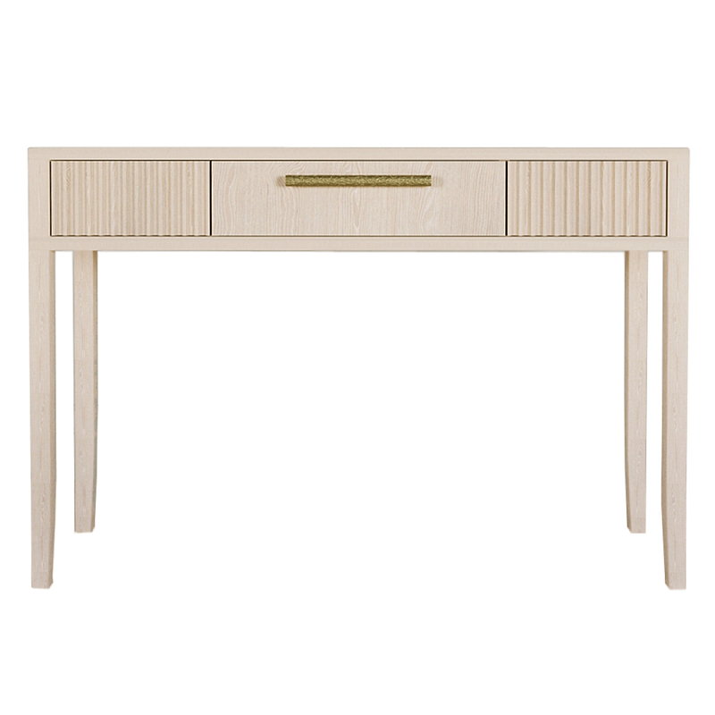 Элегантная Консоль Primo с выдвижным ящиком Светлый дуб Древесина Золотой в Рязани | Loft Concept 