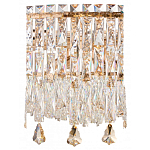 Люстра круглая с хрустальными подвесками на золотистом каркасе Roul Crystal Light варинант исполнения - 10 | Loft Concept в Рязани