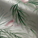 Обои ручная роспись Silk Tree Colourway SC-92 on Crackled Silver on Shell Pink metallic silk варинант исполнения - 1 | Loft Concept в Рязани