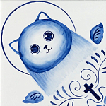 Плитка с узором Котики варинант исполнения - 2 | Loft Concept в Рязани