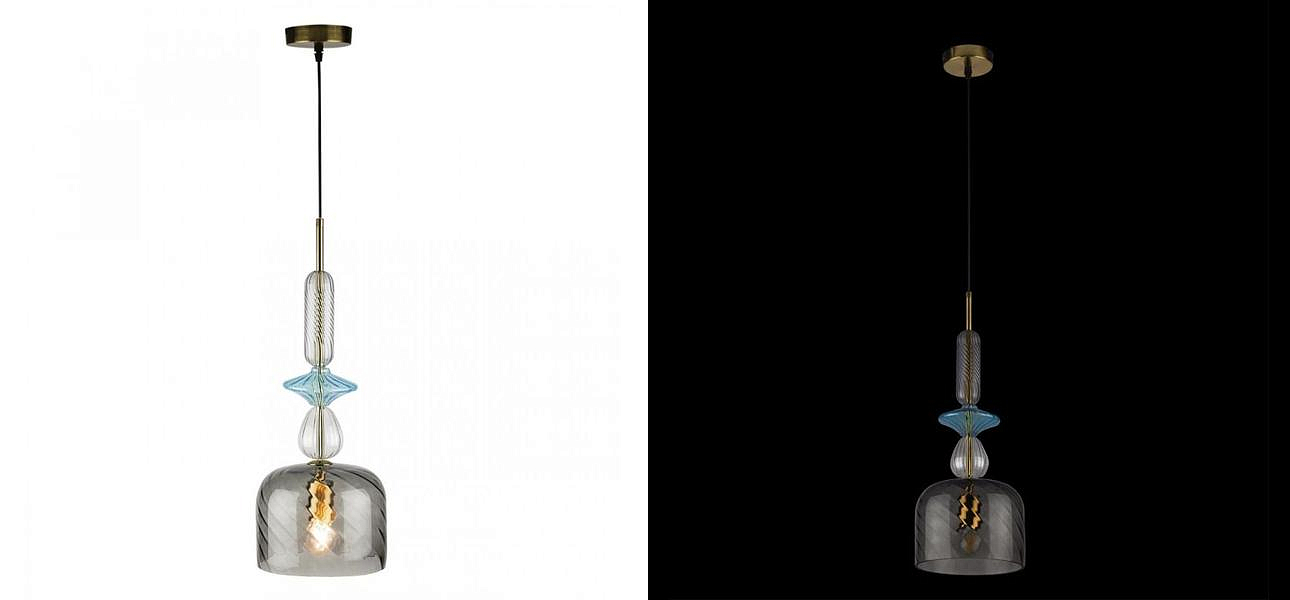 Светильник Flauti Grey Blue D20 см Светильник Flauti Grey Blue D20 см - Loft-Concept в Рязани