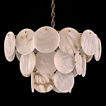 Люстра трехъярусная с подвесками из округлых элементов Cryptocrystalline Stone варинант исполнения - 1 | Loft Concept в Рязани
