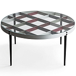 Дизайнерский круглый кофейный стол со стеклянной столешницей Gio Ponti D.555.1 Coffee Table варинант исполнения - 1 | Loft Concept в Рязани