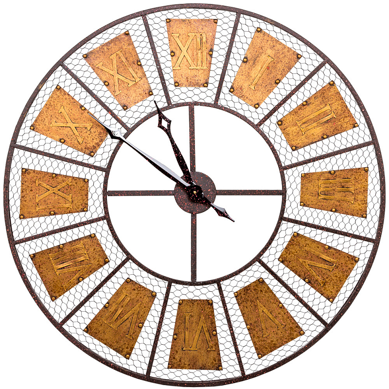 Часы настенные из металла в стиле лофт Clock with History Бронза Черный Часы настенные из металла в стиле лофт Clock with History Бронза Черный в Рязани | Loft Concept