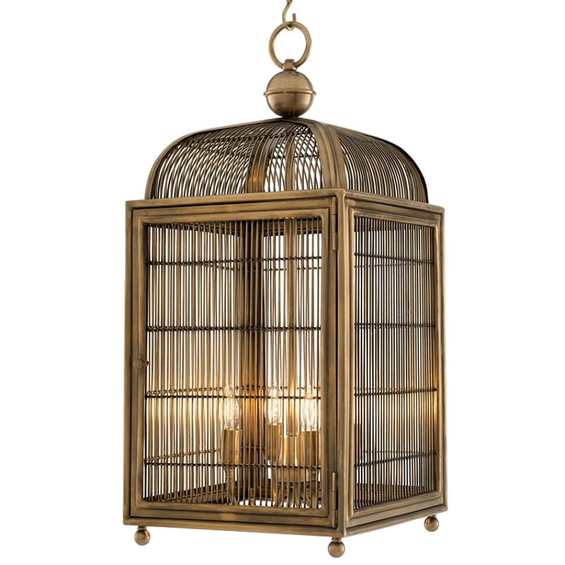 Люстра Lantern Falcon Латунь Античная полированная Люстра Lantern Falcon Латунь Античная полированная в Рязани | Loft Concept