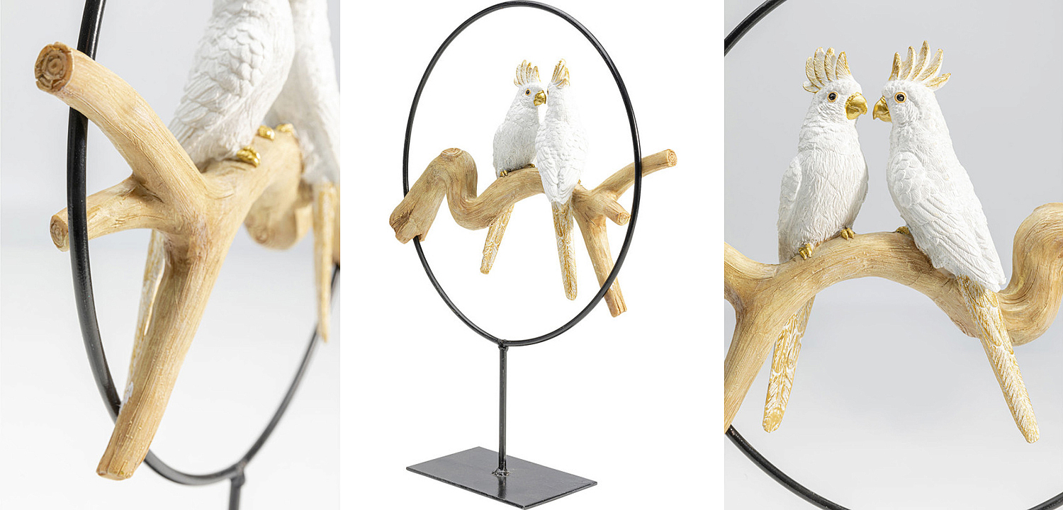 Статуэтка White Parrots in a ring Статуэтка White Parrots in a ring - Loft-Concept в Рязани
