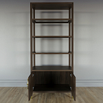 Стеллаж со стеклянными полками Elsa Dreams Walnut варинант исполнения - 4 | Loft Concept в Рязани