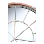 Зеркало-окно настенное в венецианском стиле с деревянной рамой бежевого цвета Venetian Smooth варинант исполнения - 2 | Loft Concept в Рязани