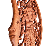 Панно из дерева Ганеша и месяц Panel With Animals варинант исполнения - 3 | Loft Concept в Рязани