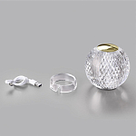 Настольная лампа с прозрачным шарообразным плафоном на цилиндрической подставке Crystal Globule варинант исполнения - 3 | Loft Concept в Рязани