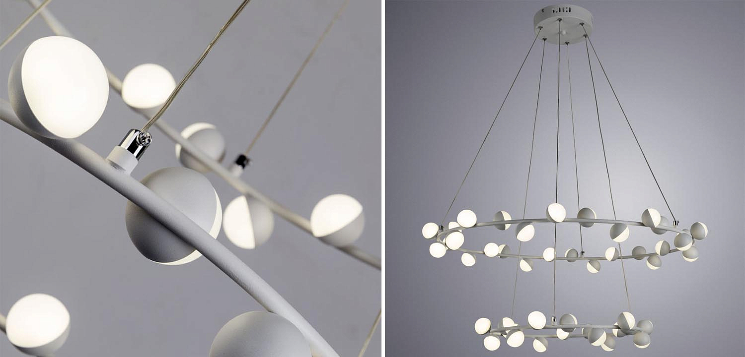 Люстра Vilelme Chandelier white double Люстра Vilelme Chandelier white double - Loft-Concept в Рязани