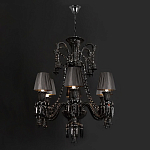 Люстра подвесная с плиссированными абажурами и множеством подвесок черного цвета Диаметр 62 см Lustre Reverie варинант исполнения - 2 | Loft Concept в Рязани