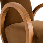 Кресло с круглыми деревянными подлокотниками Modesto Chair варинант исполнения - 5 | Loft Concept в Рязани