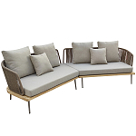 Диван садовый угловой Counter серый варинант исполнения - 1 | Loft Concept в Рязани