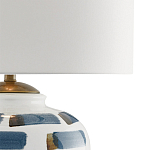 Настольная лампа керамическая с белым тканевым абажуром Perfect White Canvas варинант исполнения - 1 | Loft Concept в Рязани