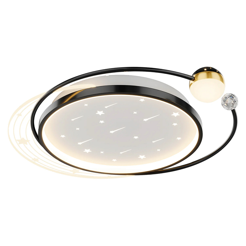 Потолочный светильник с эффектом звездного неба Space of Magic Черный Золотой Белый в Рязани | Loft Concept 