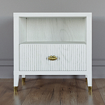 Прикроватная тумбочка с полкой Elsa Dreams White варинант исполнения - 5 | Loft Concept в Рязани