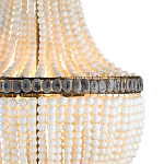 Люстра каплевидной формы декорированная нитями стеклянных бусин молочного цвета Bead threads варинант исполнения - 1 | Loft Concept в Рязани