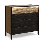 Комод 4 ящика с подсветкой на рельефном фасаде Warm Industrial варинант исполнения - 3 | Loft Concept в Рязани