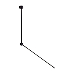 Потолочный светильник черного цвета с поворотным вытянутым плафоном Trumpet tube варинант исполнения - 1 | Loft Concept в Рязани