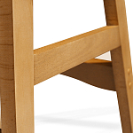 Барный стул со спинкой и подлокотниками на 4-х деревянных ножках Кремовый Велюр Ava Charm варинант исполнения - 7 | Loft Concept в Рязани