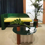 Дизайнерский журнальный стол с рельефным основанием Dutynor варинант исполнения - 3 | Loft Concept в Рязани