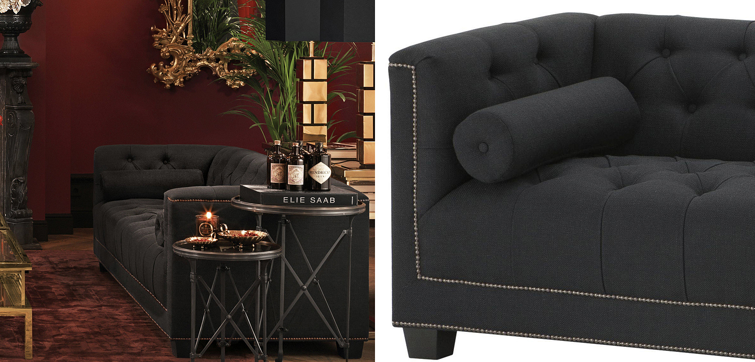 Диван Eichholtz Sofa Paolo black Диван Eichholtz Sofa Paolo black - Loft-Concept в Рязани
