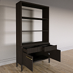 Стеллаж Primo с ящиками Темный орех варинант исполнения - 7 | Loft Concept в Рязани