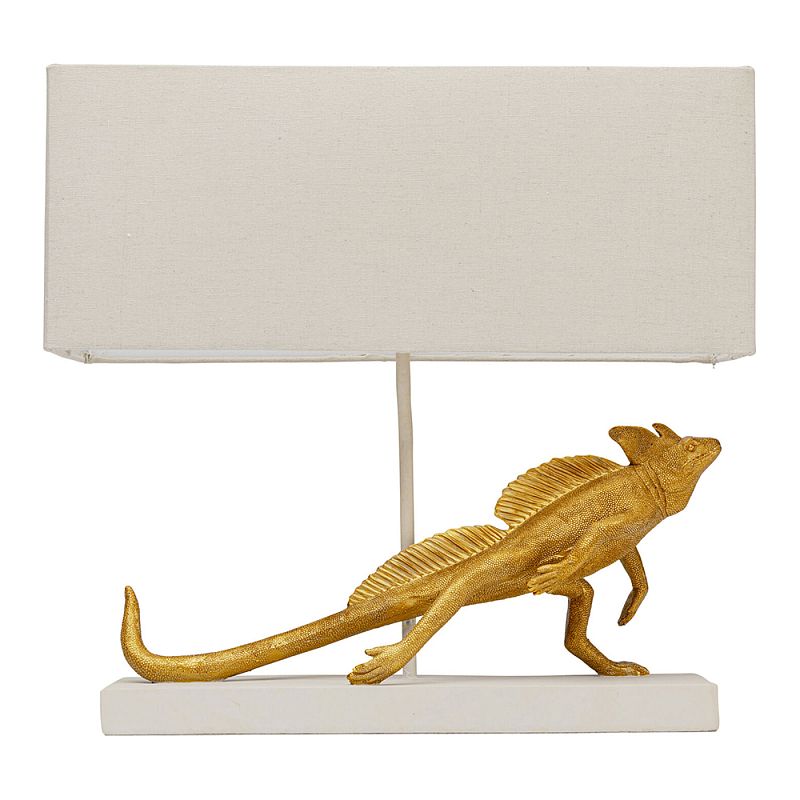 Настольная лампа Золотая Игуана Бежевый Золотой в Рязани | Loft Concept 