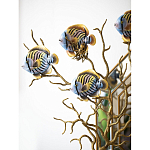 Ваза зеленая с бронзовыми ветвями и фарфоровыми рыбками Eden Garden варинант исполнения - 2 | Loft Concept в Рязани