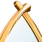 Зеркало овальное в деревянной золотистой раме Oval Gold Lines варинант исполнения - 2 | Loft Concept в Рязани