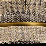 Люстра двухъярусная с золотого цвета и прозрачными подвесками Pettico варинант исполнения - 5 | Loft Concept в Рязани