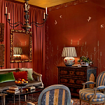 Обои с вышивкой ручной работы Ceres Original colourway on wool sateen варинант исполнения - 2 | Loft Concept в Рязани