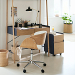 Вращающееся офисное кресло на колёсах Delwyn Chair варинант исполнения - 5 | Loft Concept в Рязани