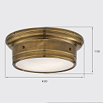 Потолочный светильник круглый цвета состаренная латунь Modern Simple Ceiling Light варинант исполнения - 5 | Loft Concept в Рязани